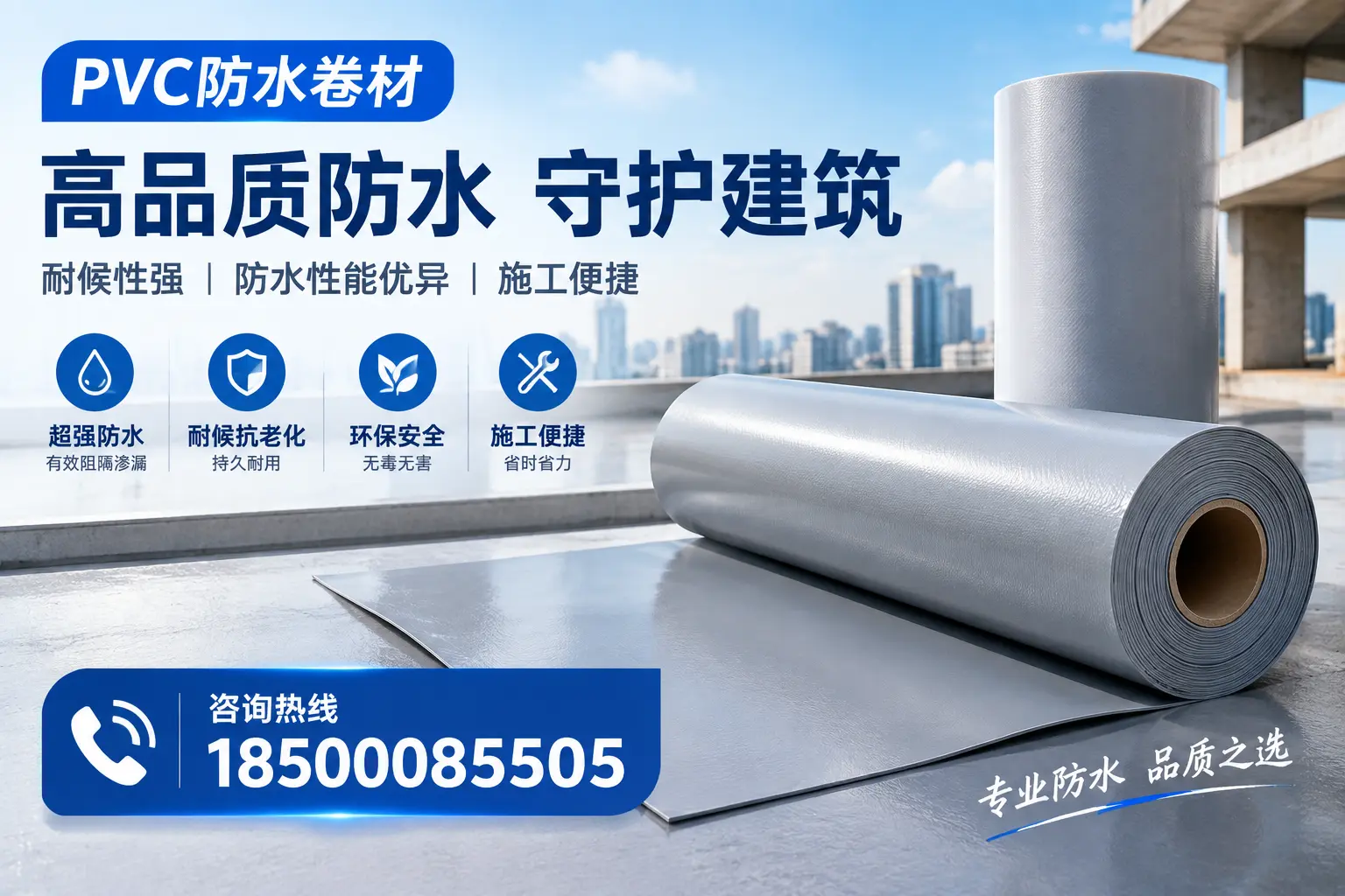 PVC防水卷材的防水效果评测，适合白山的科学依据